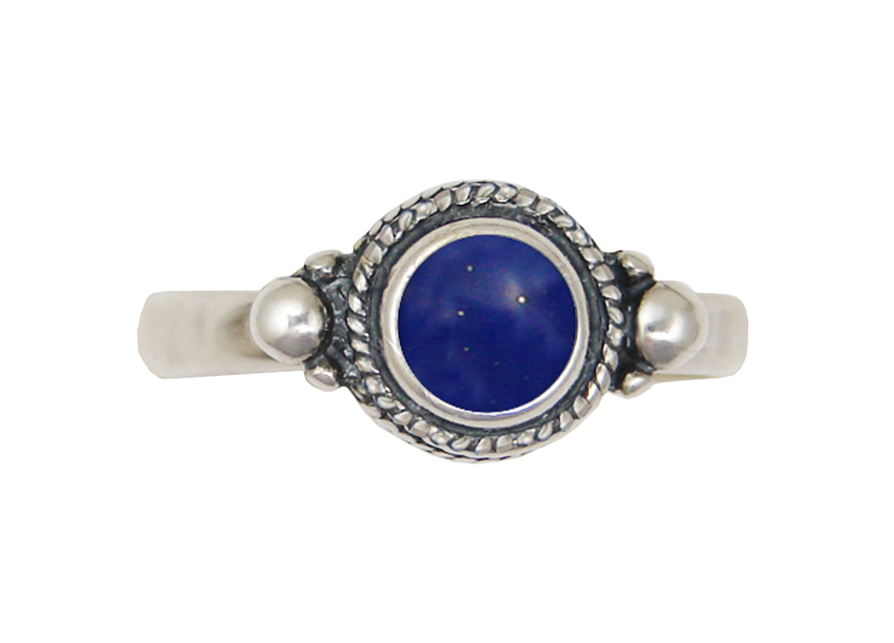 Sterling Silver Ring With Lapis Lazuli Size 9